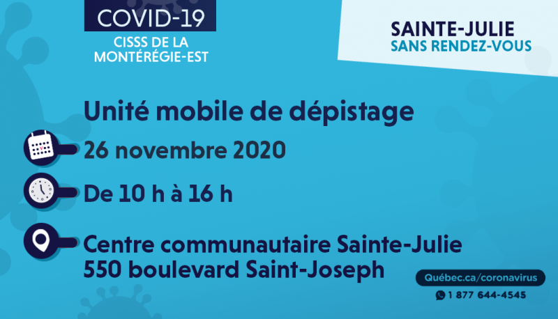 Clinique mobile Sainte-Julie 26 novembre