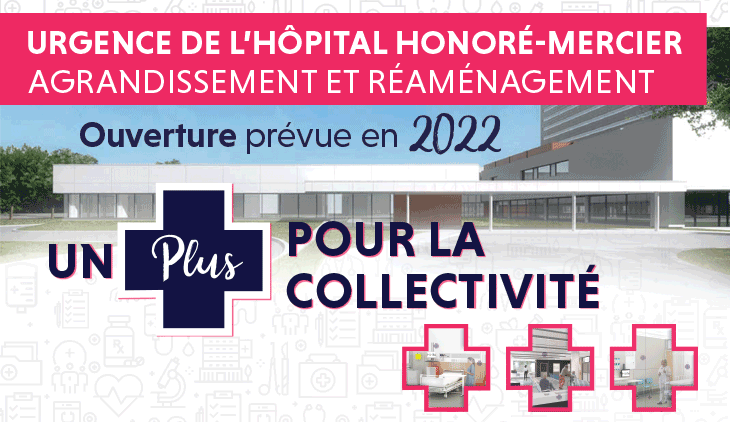 Agrandissement et réaménagement urgence Hôpital Honoré-Mercier 