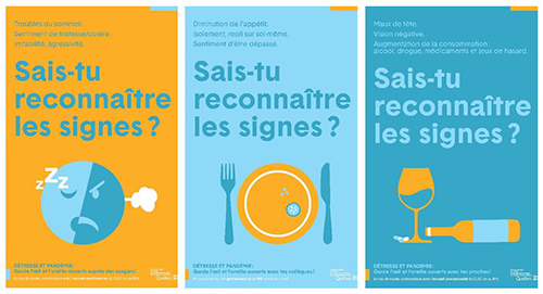 Sais-tu reconnaître les signes? Visuel des affiches