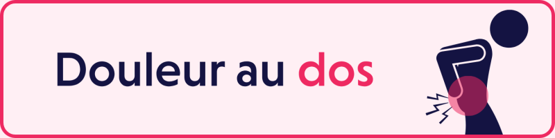 Douleur au dos et icône