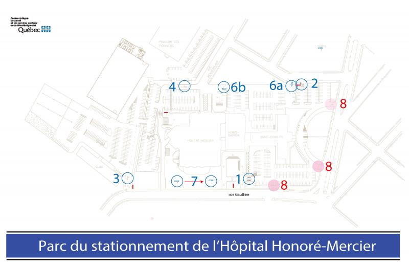 Stationnement Hôpital Honoré-Mercier - Travaux