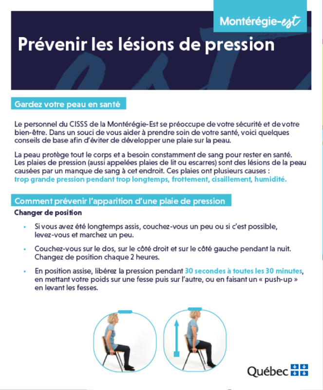 Prévenir les lésions de pression 